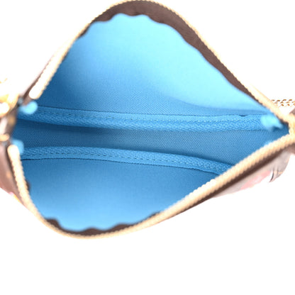 Louis Vuitton Monogram 2022 Christmas Animation Tokyo Mini Pochette Accessories Blue 5 of 8