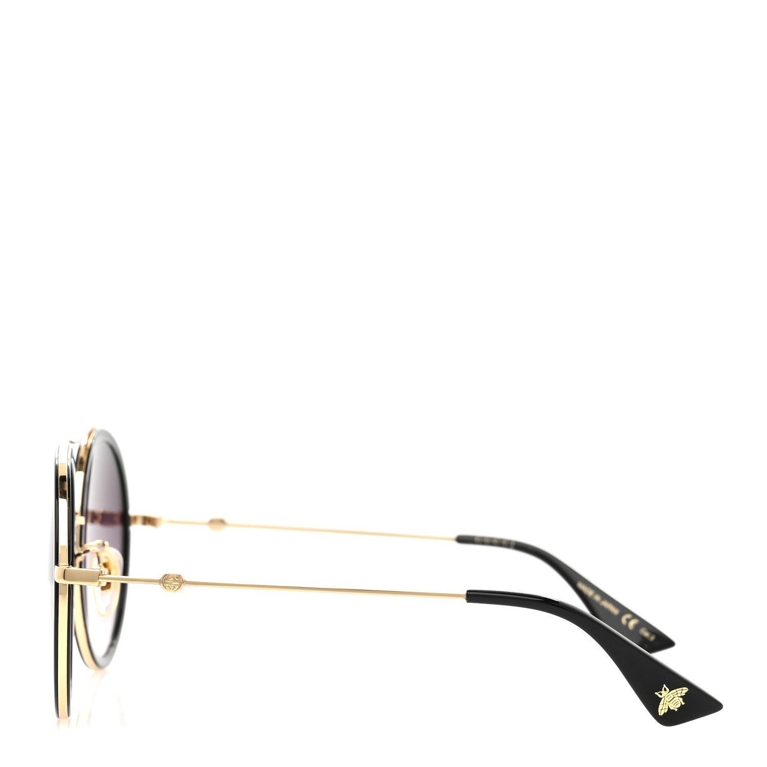 Gucci Metal Round Frame Sunglasses GG0061S Black 3 of 8