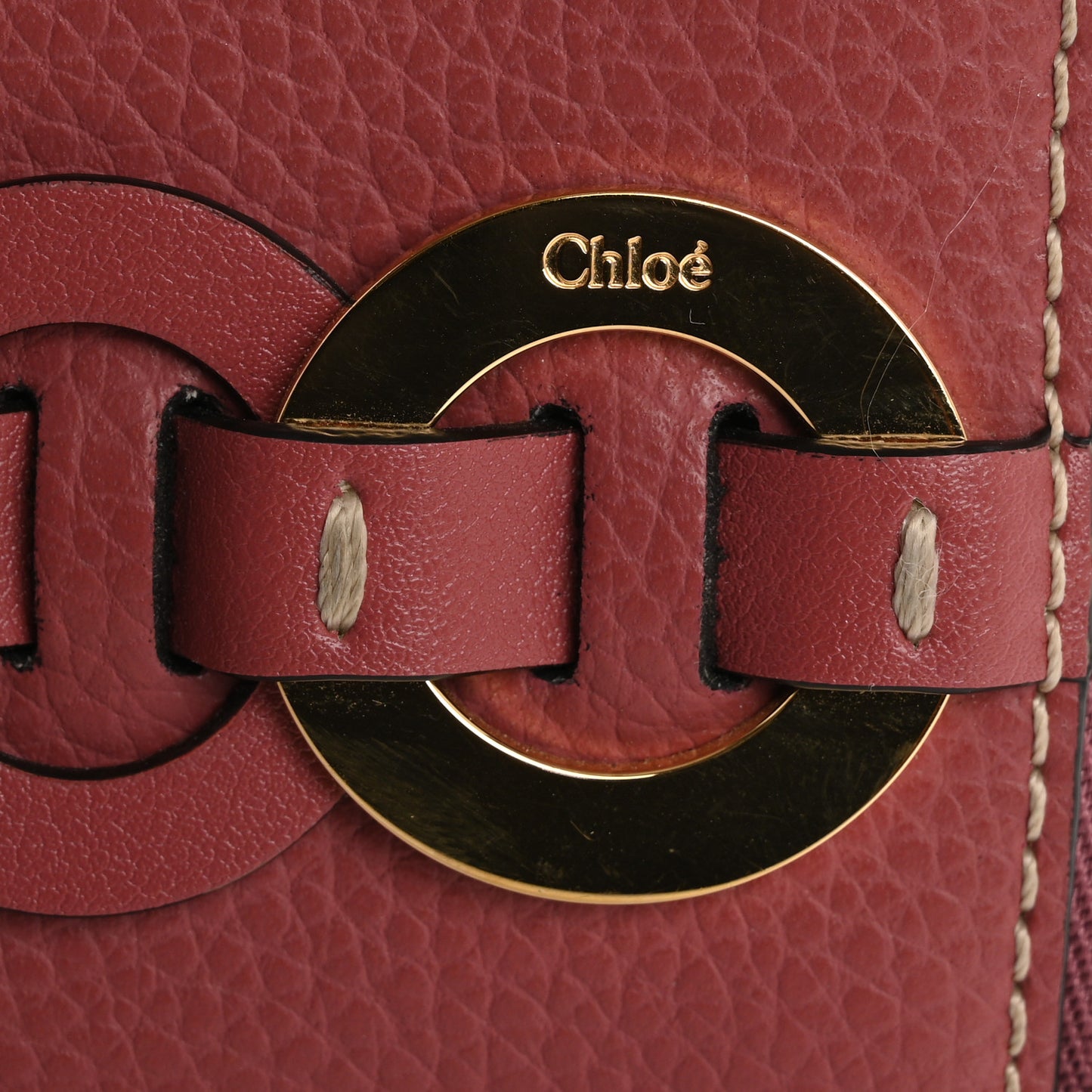 Grained Shiny Calfskin Small Darryl Coin Purse Faded Rose