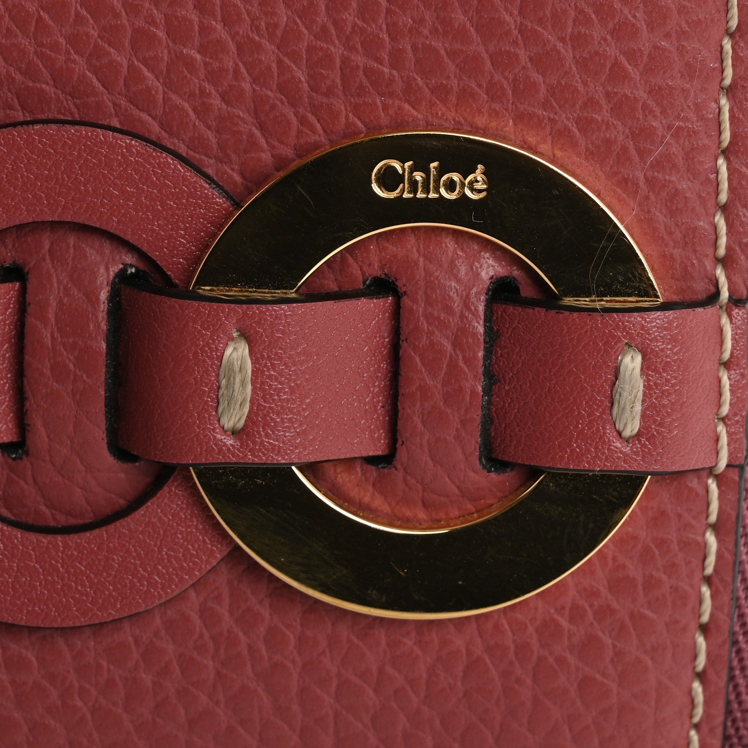 Chloe Grained Shiny Calfskin Small Darryl Coin Purse Faded Rose 8 of 11