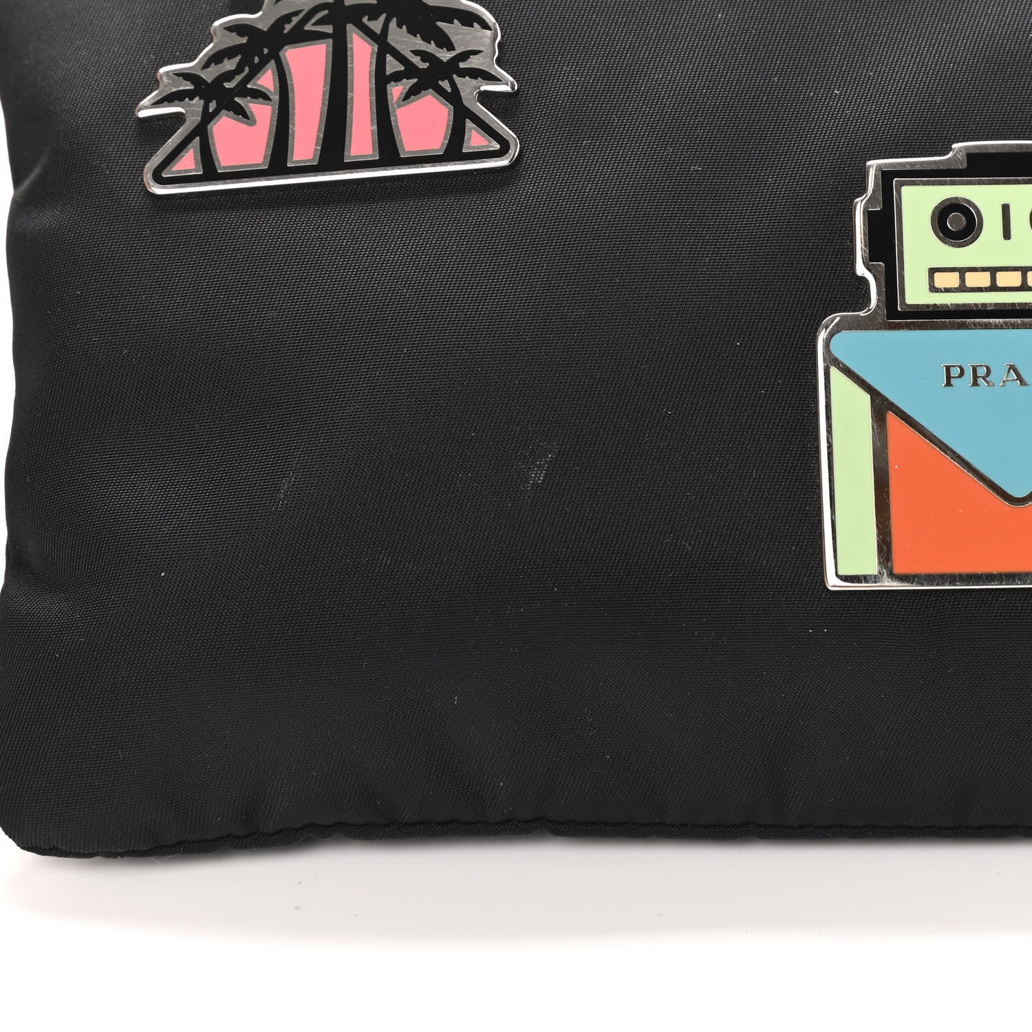Prada Tessuto Nylon Smalto Pouch Black 9 of 9