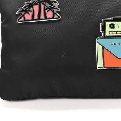 Prada Tessuto Nylon Smalto Pouch Black 9 of 9