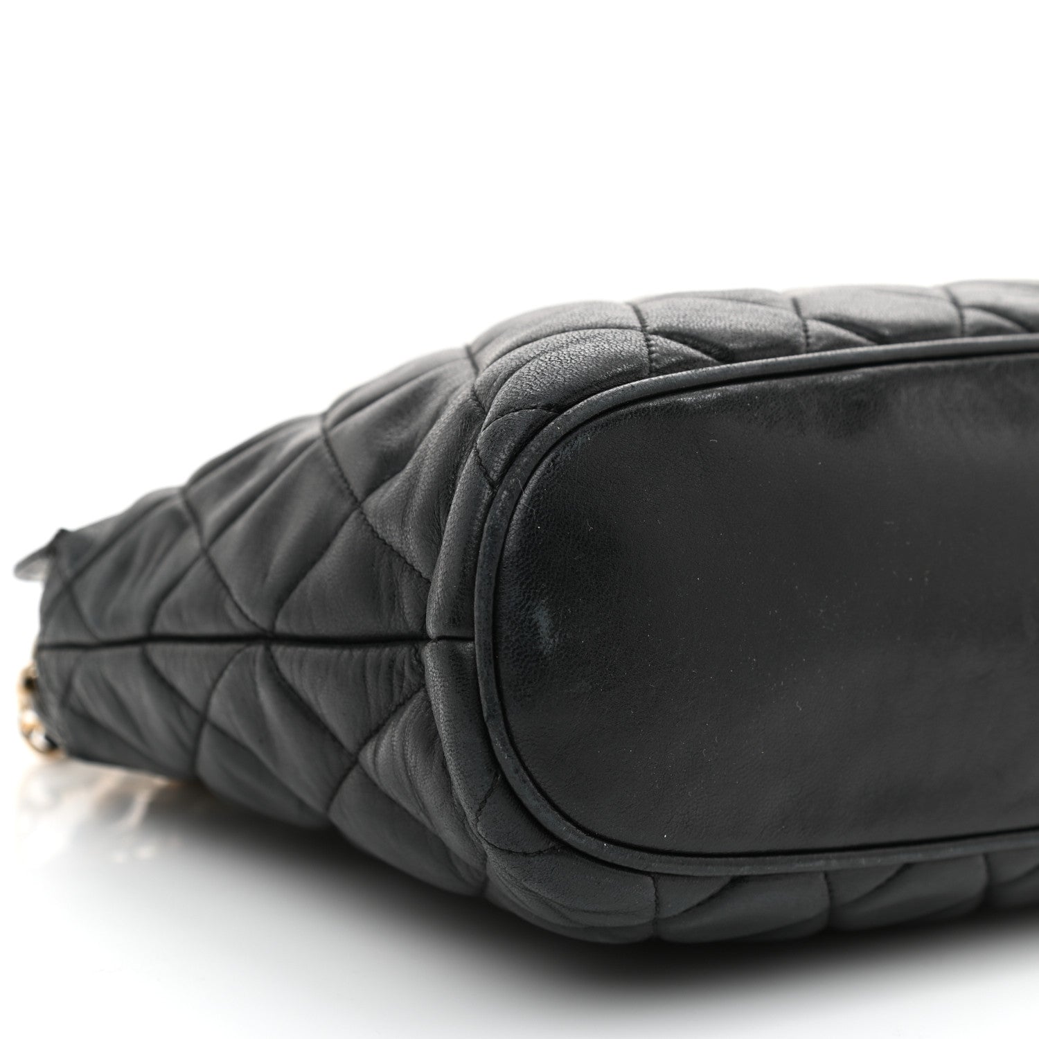 Chanel Lambskin Quilted Shoulder Bag Black 9 of 10