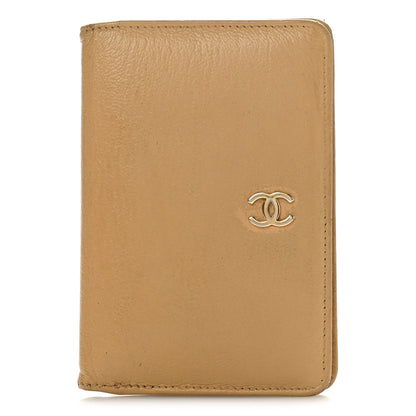 Chanel Goatskin Card Holder Wallet Beige 1 of 9