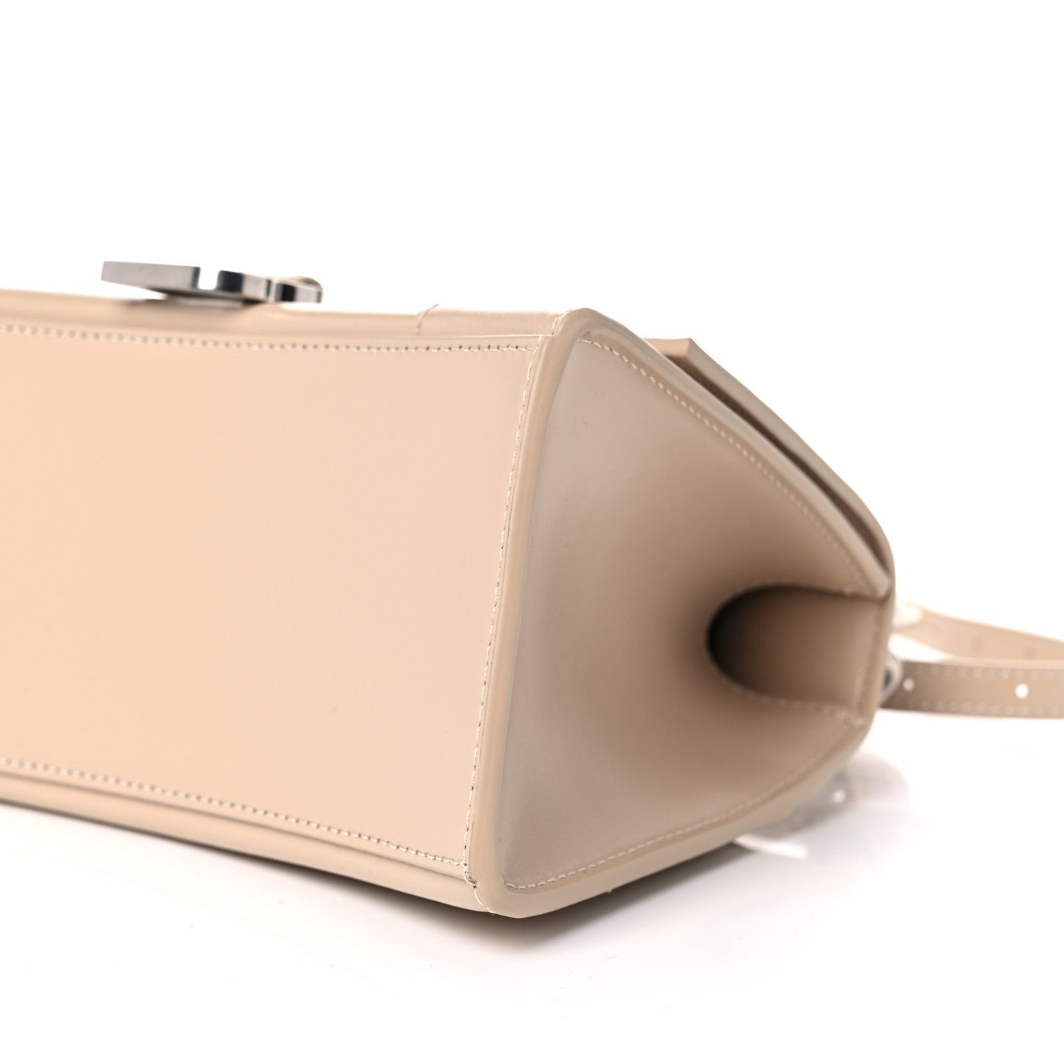 Balenciaga Shiny Box Calfskin Small Hourglass Top Handle Bag Light Beige 9 of 9