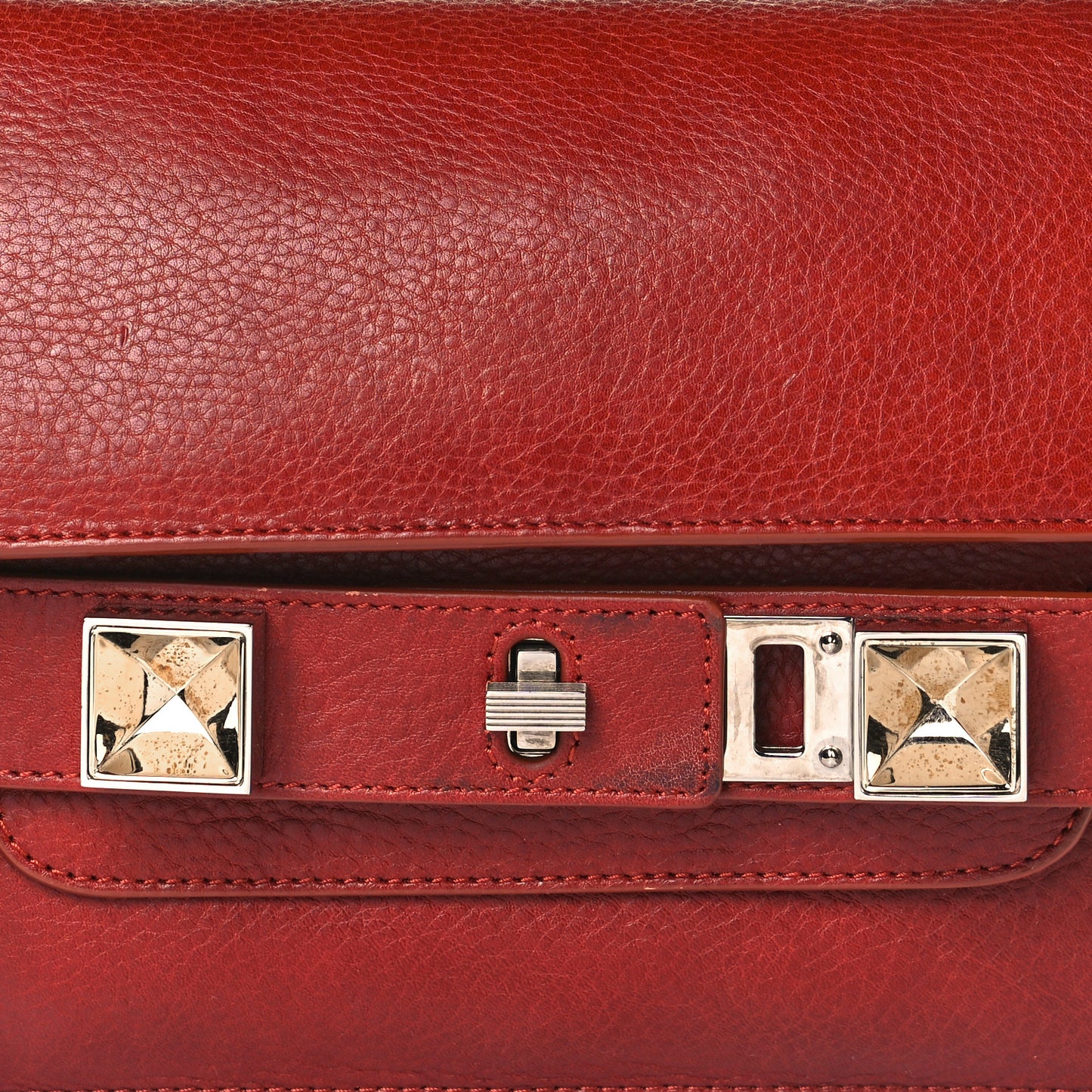 Calfskin Mini PS11 Classic Shoulder Bag Saddle