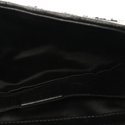 Gucci Sequin Matelasse Diagonal Mini GG Marmont Shoulder Bag Black 5 of 10