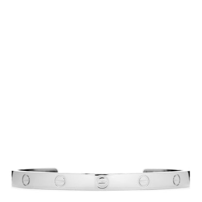 Cartier 18K White Gold LOVE Cuff Bracelet 19 1 of 4