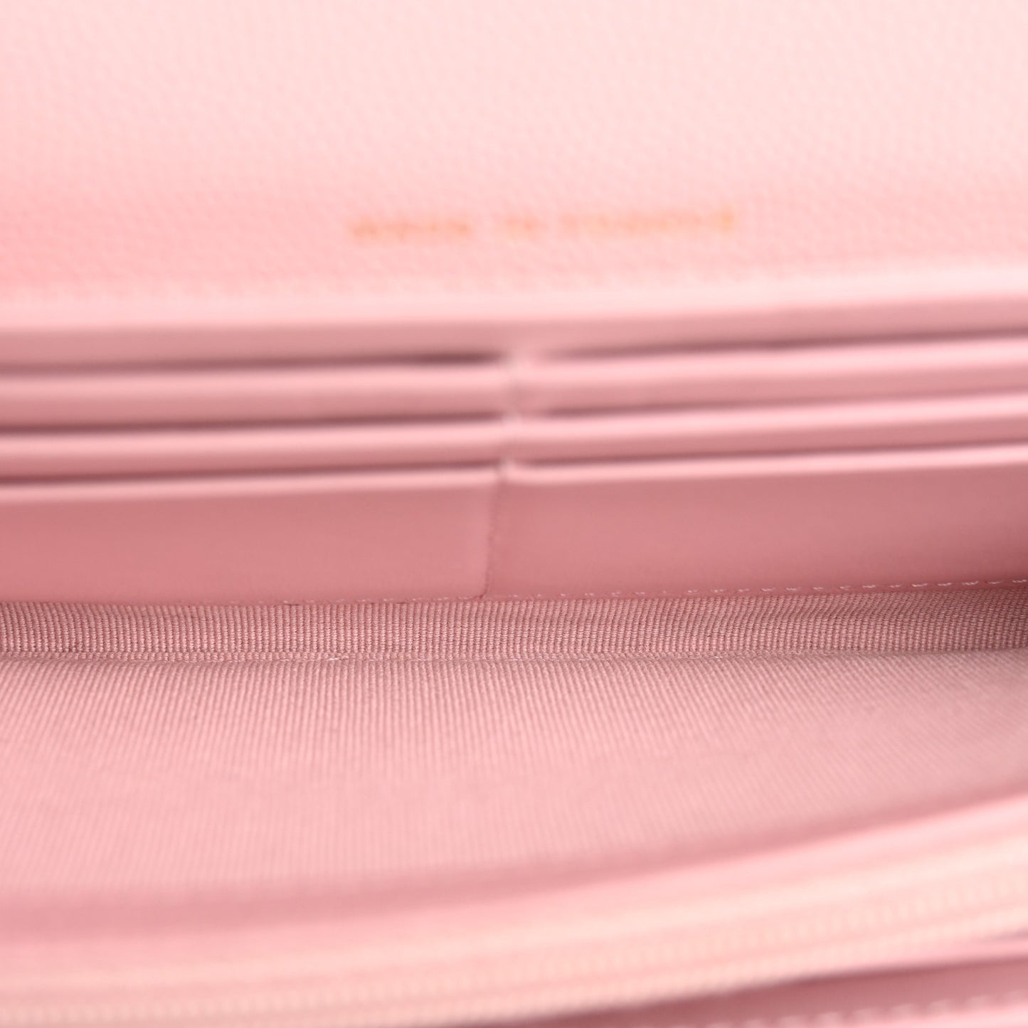 Caviar Quilted Large Gusset Flap Wallet Light Pink
