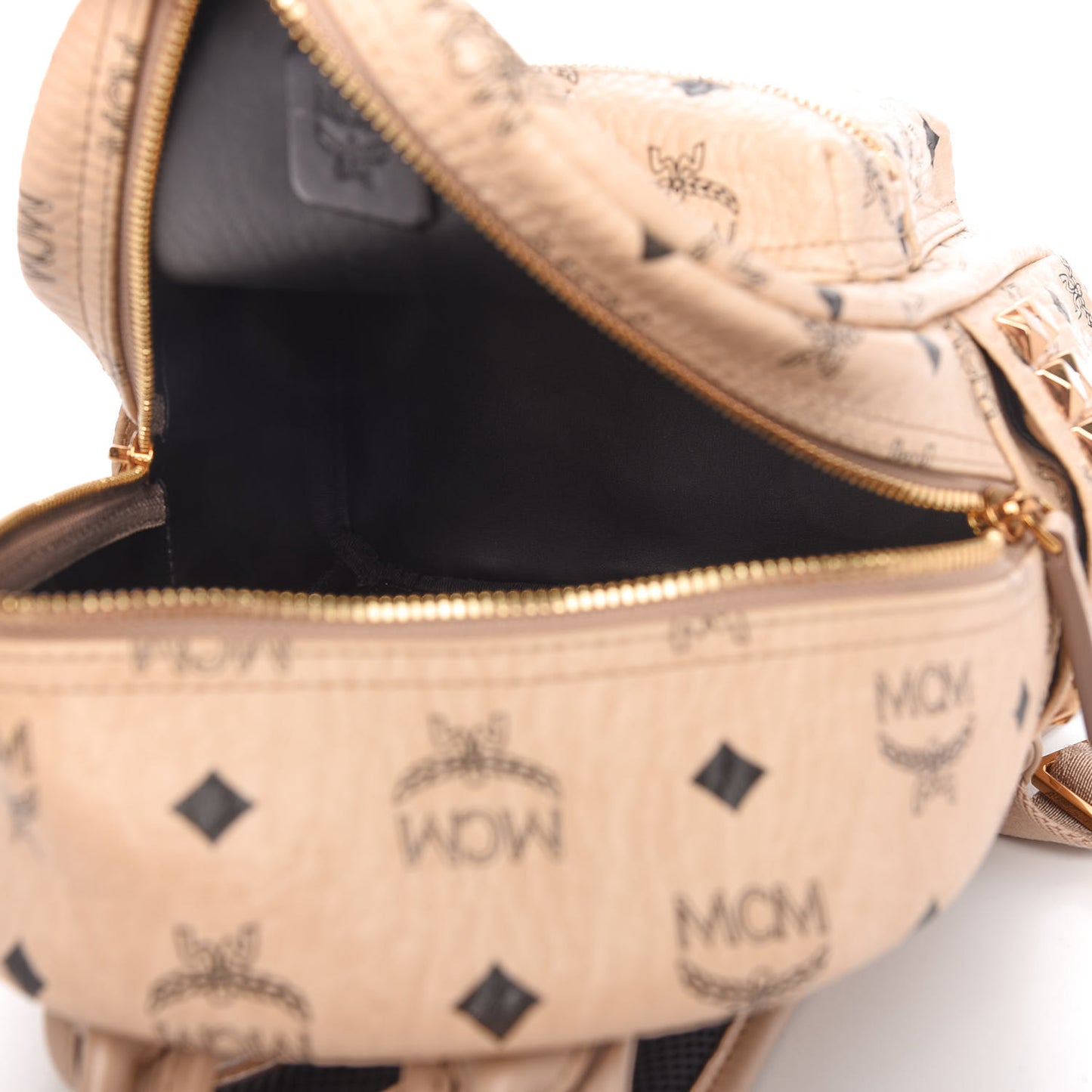 Visetos Mini Side Stud Stark Backpack Beige