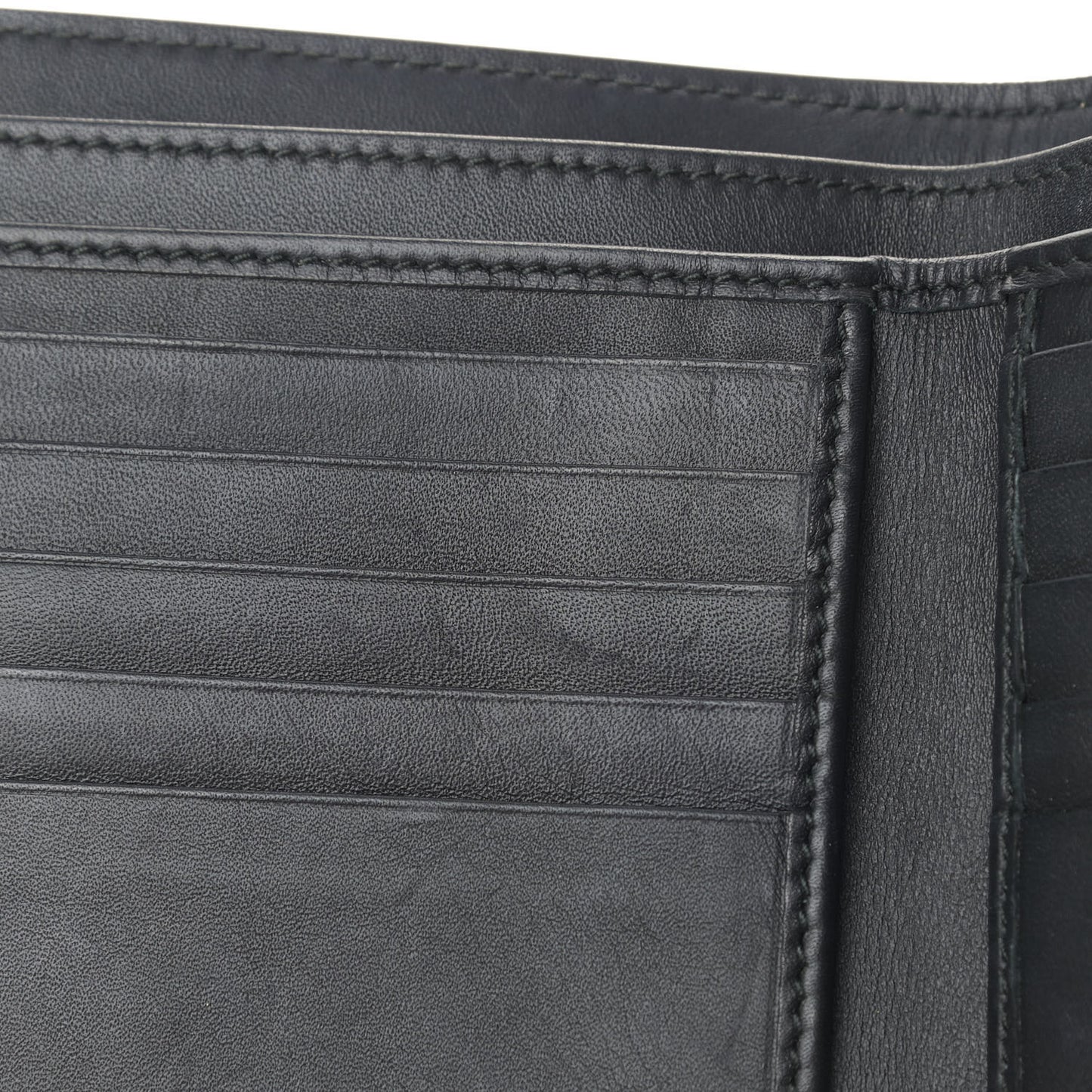 GG Supreme Monogram French Flap Wallet Black