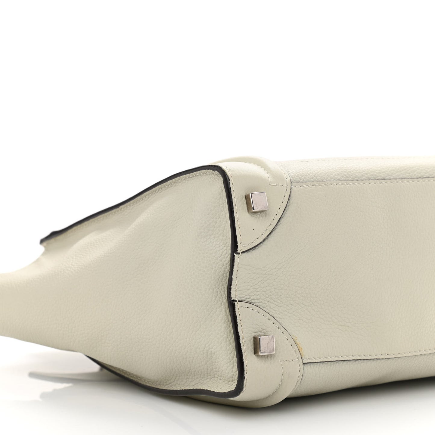 Drummed Calfskin Micro Luggage Chalk