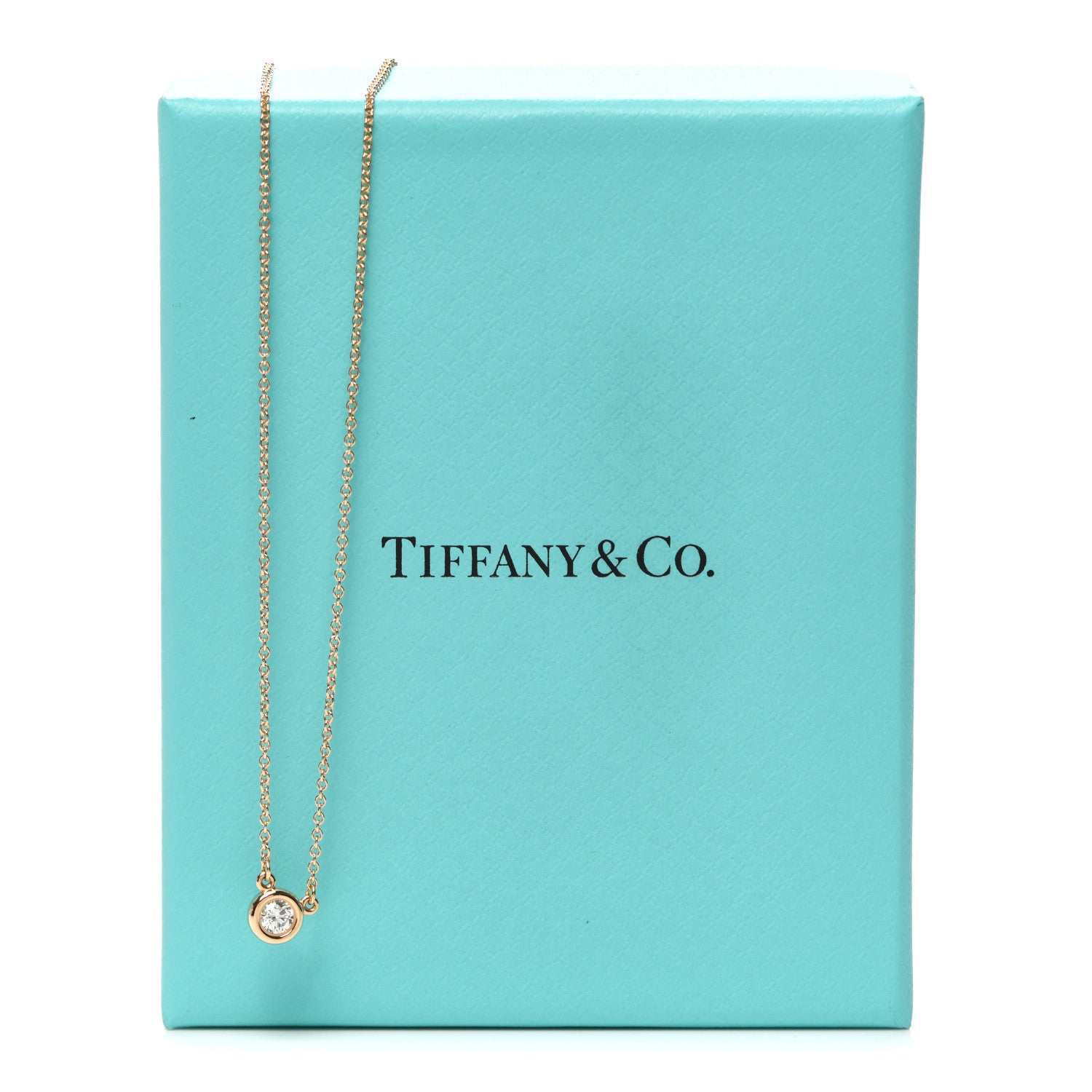 Tiffany 18K Rose Gold Diamond .17ct Elsa Peretti Diamonds by the Yard Pendant Necklace 5 of 5