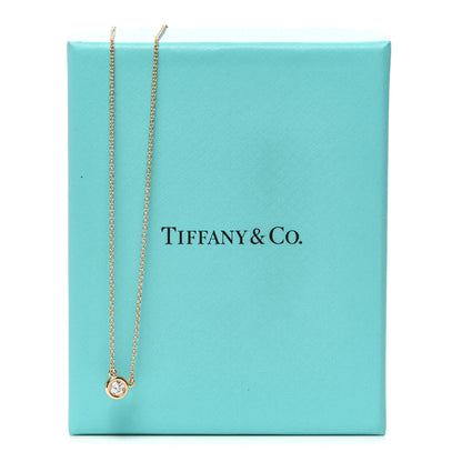 Tiffany 18K Rose Gold Diamond .17ct Elsa Peretti Diamonds by the Yard Pendant Necklace 5 of 5