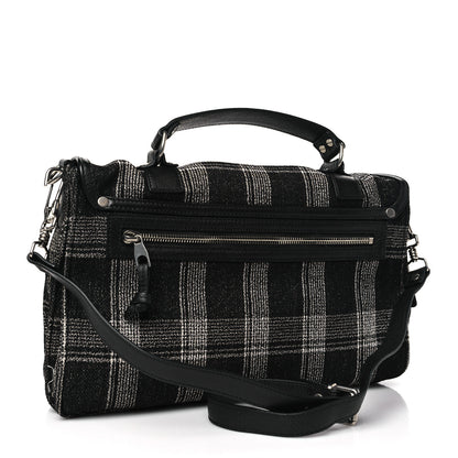 Proenza Schouler Tweed Medium PS1 Satchel Black White 3 of 8