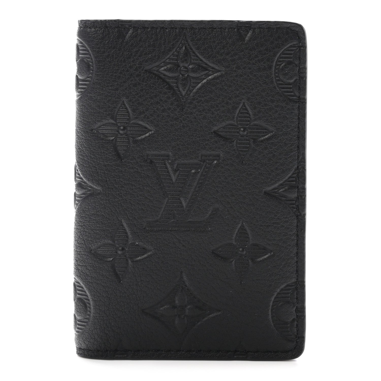 Louis Vuitton Calfskin Monogram Shadow Pocket Organizer Black 1 of 7