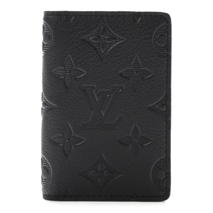 Louis Vuitton Calfskin Monogram Shadow Pocket Organizer Black 1 of 7