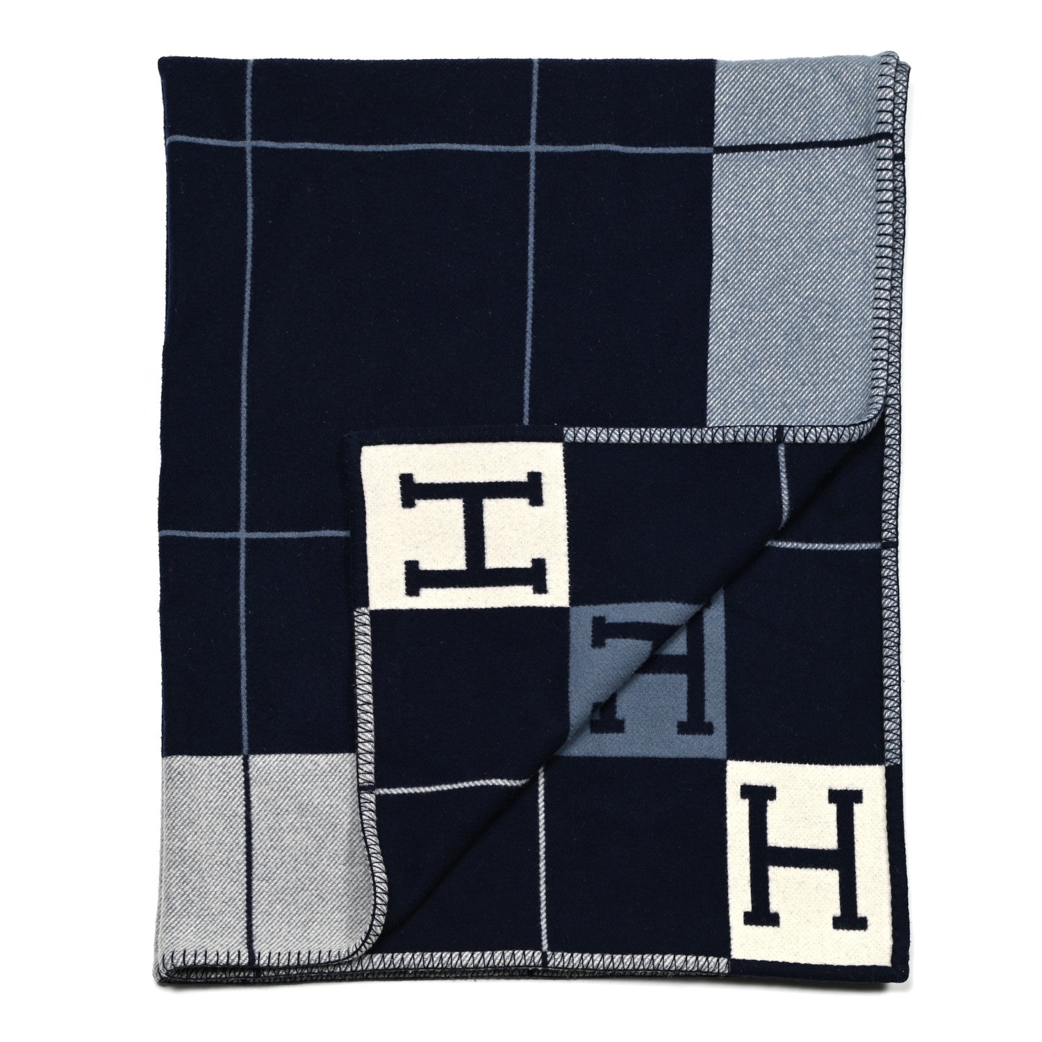 Hermes Wool Cashmere Avalon III Blanket Caban Ecru 2 of 3