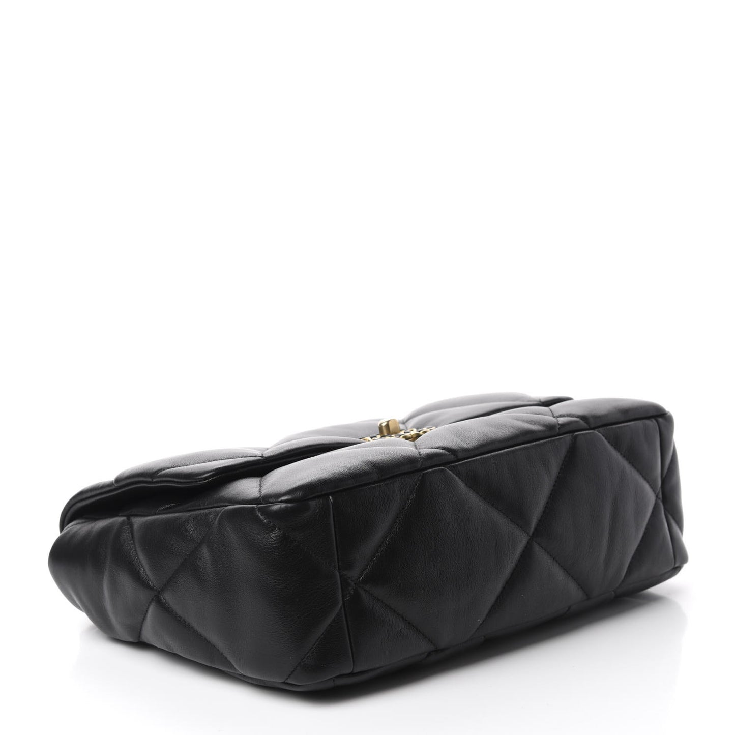 Lambskin Quilted Large 19 Flap Black