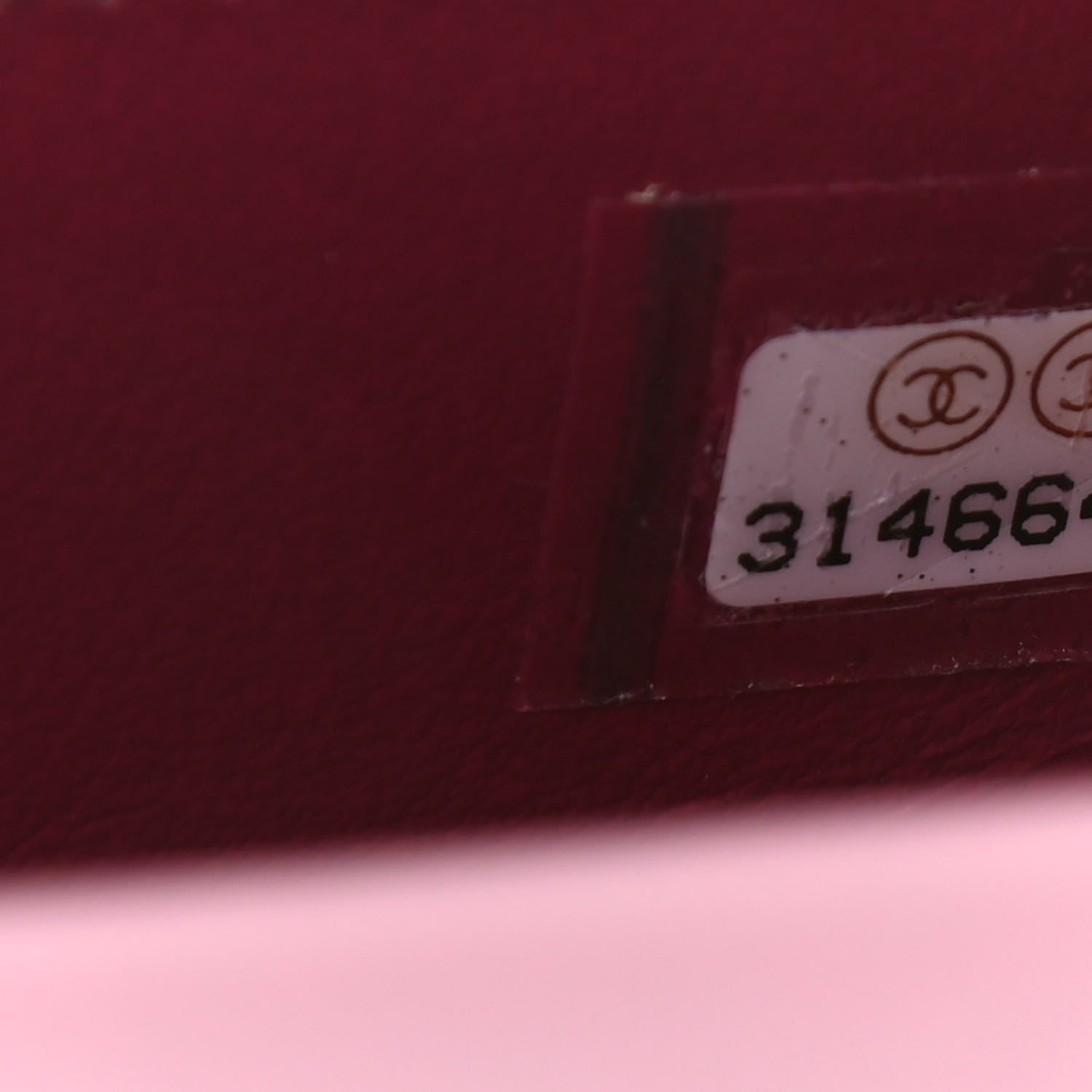 Chanel Velvet Camellia Embossed Jewel Belt Card Holder With Chain Pink 7 of 9