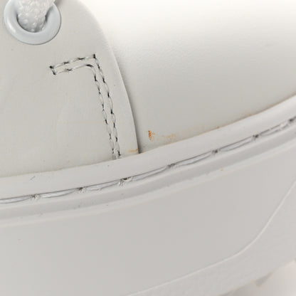 Louis Vuitton Lambskin Embossed Monogram Time Out Sneakers 38.5 White 11 of 12