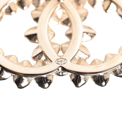 Chanel Crystal Pearl CC Earrings Gold 3 of 5