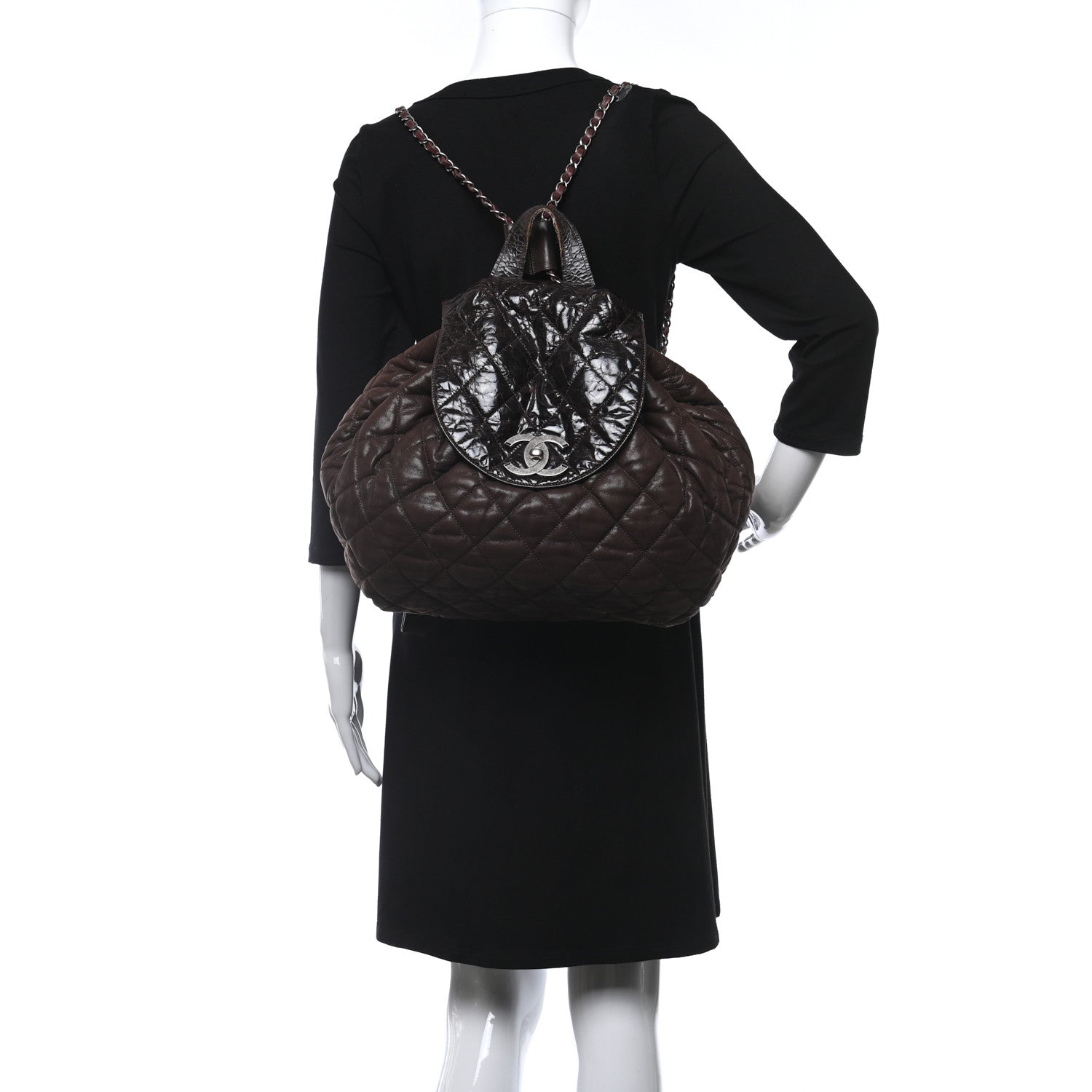 Chanel Iridescent Calfskin Quilted In The Mix Backpack Brown 2 of 10