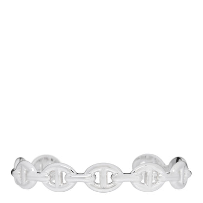 Hermes Sterling Silver MM Chaine d'Ancre Enchainee Cuff Bracelet SH 1 of 5