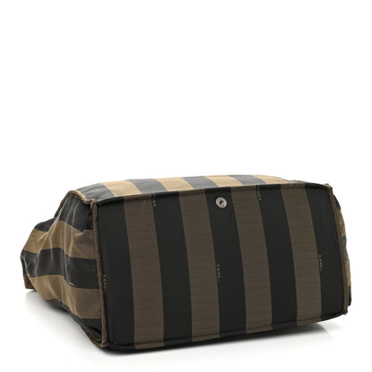 Fendi Fabric Pequin 1925 Shopping Tote Tobacco 4 of 9