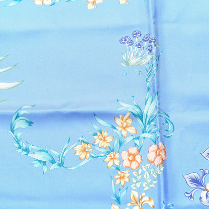 Hermes Silk Cheval Fleuri Scarf 90 3 of 6