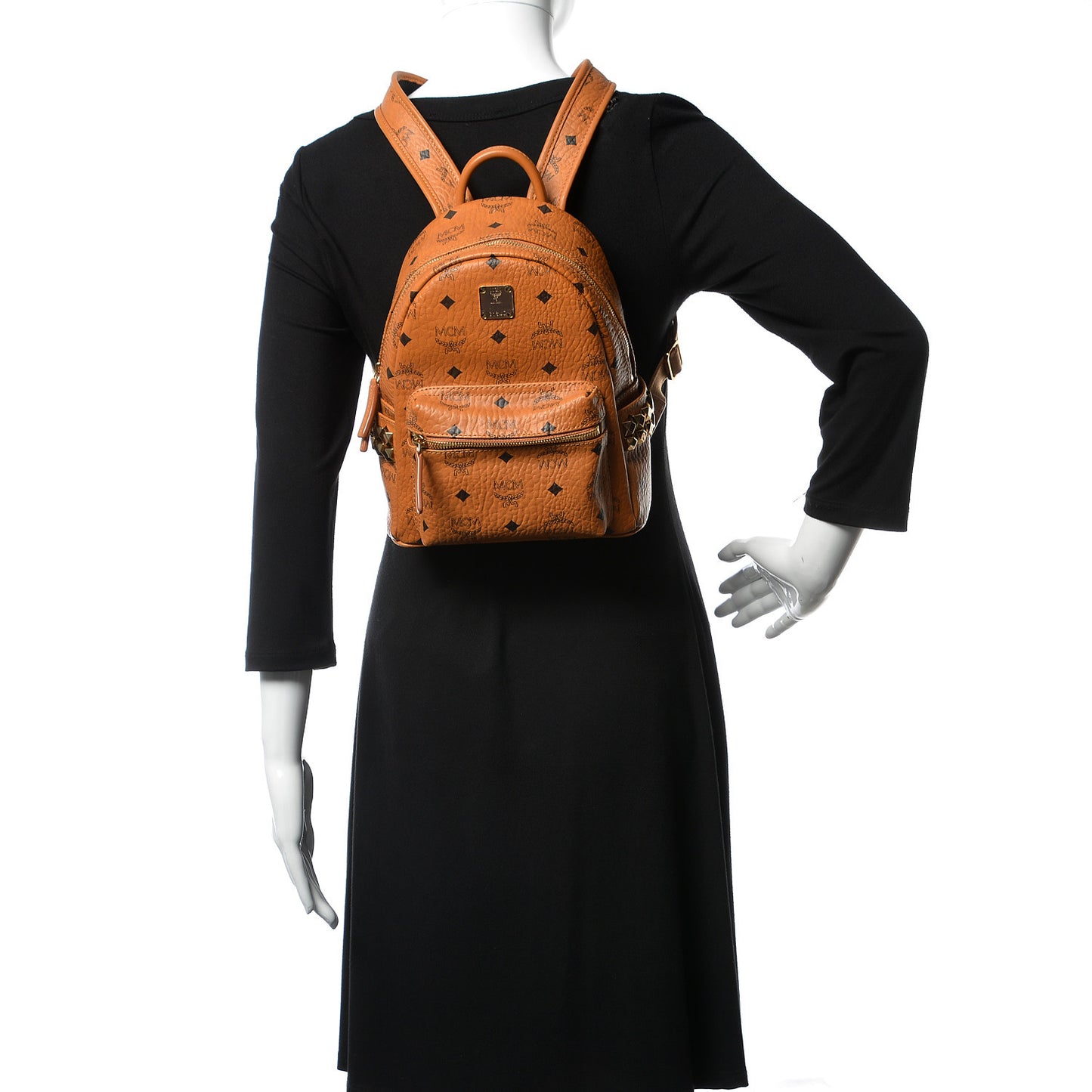 Visetos Side Stud Mini Stark Backpack Cognac