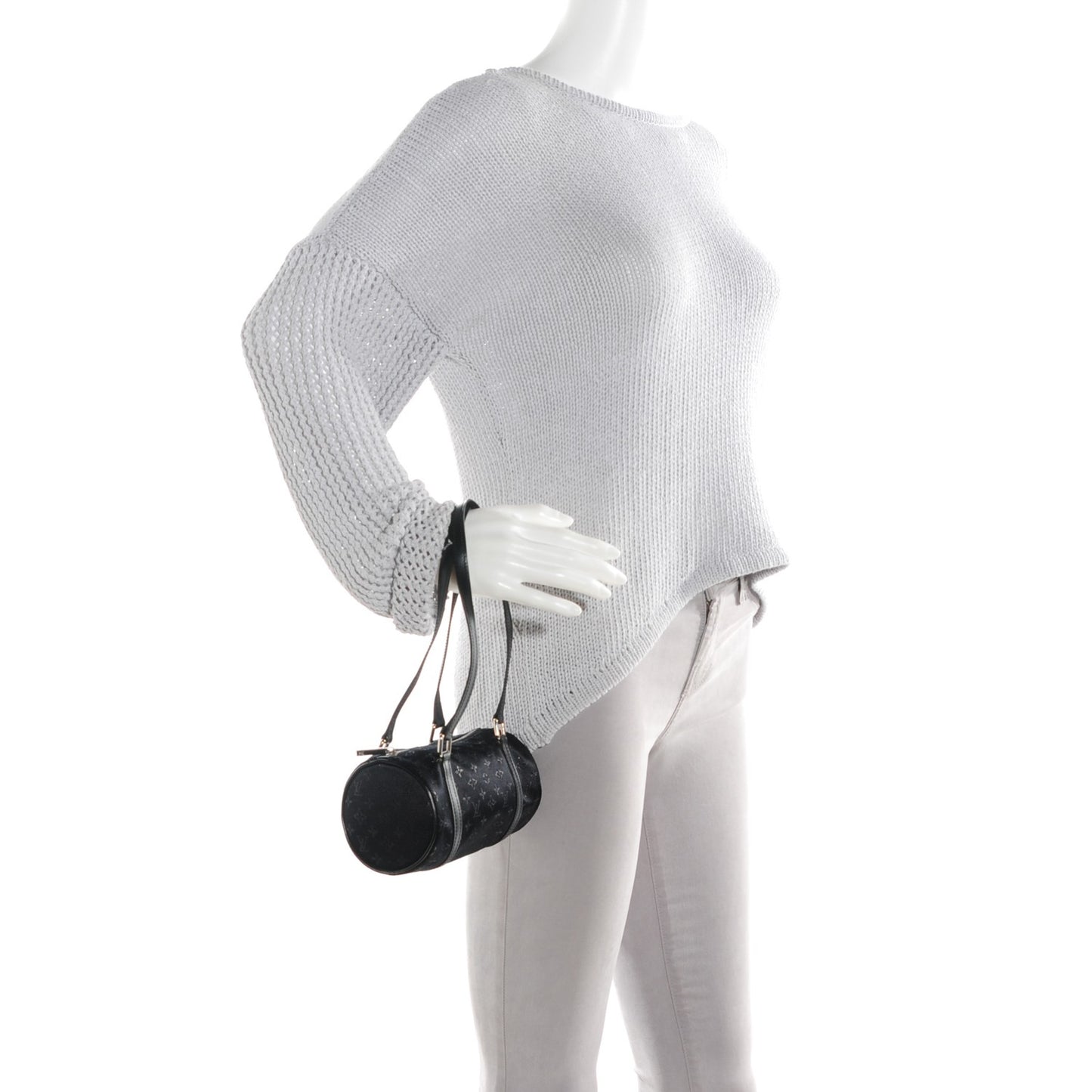 Satin Monogram Mini Papillon Black