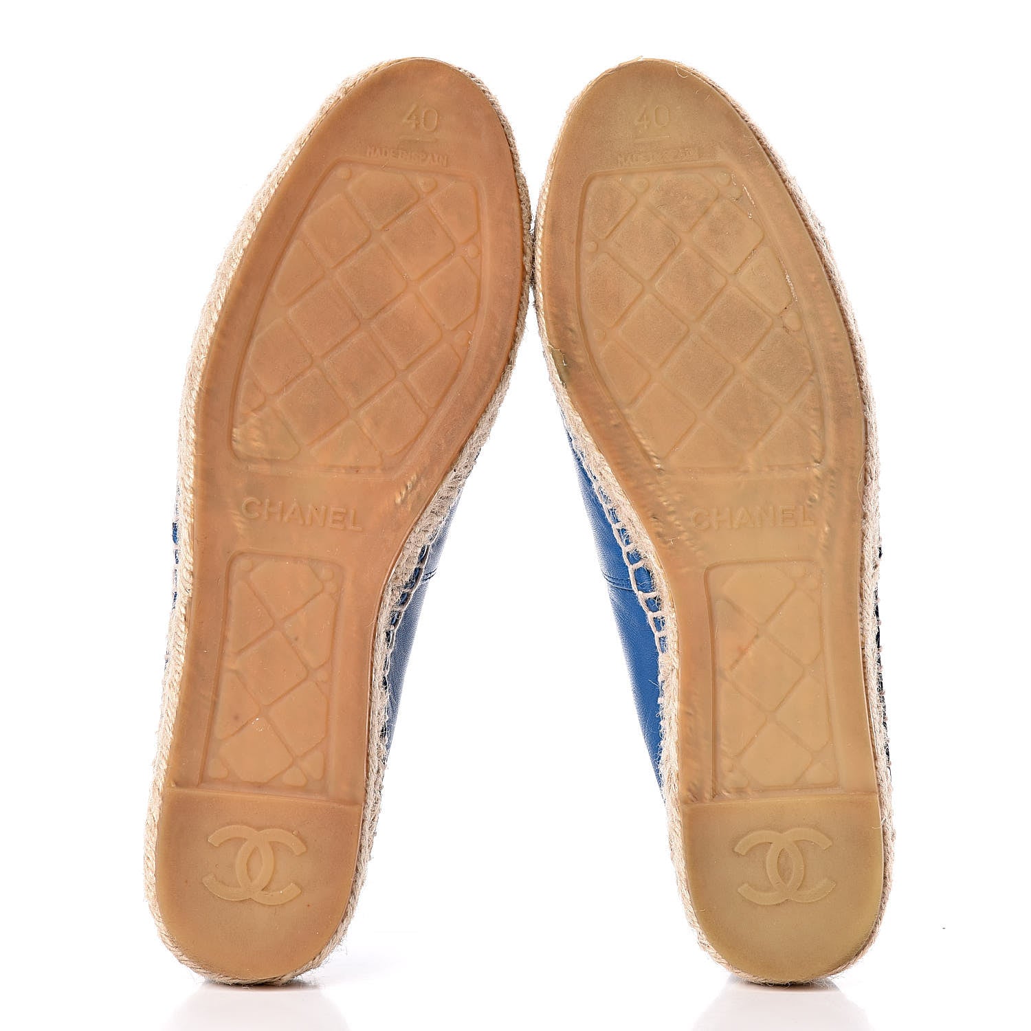 Chanel Lambskin CC Espadrilles 40 Blue 12 of 13
