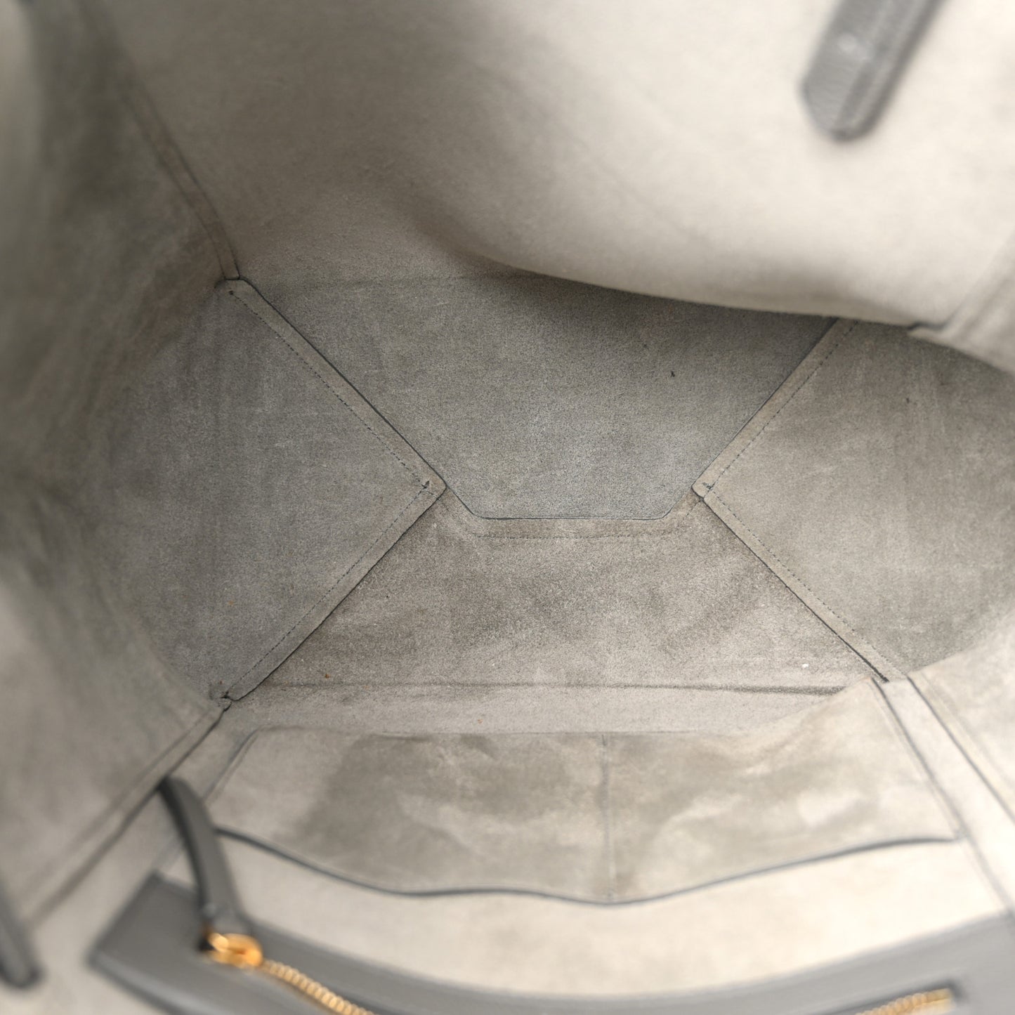 Soft Grained Calfskin Small Belt Cabas Phantom Grey