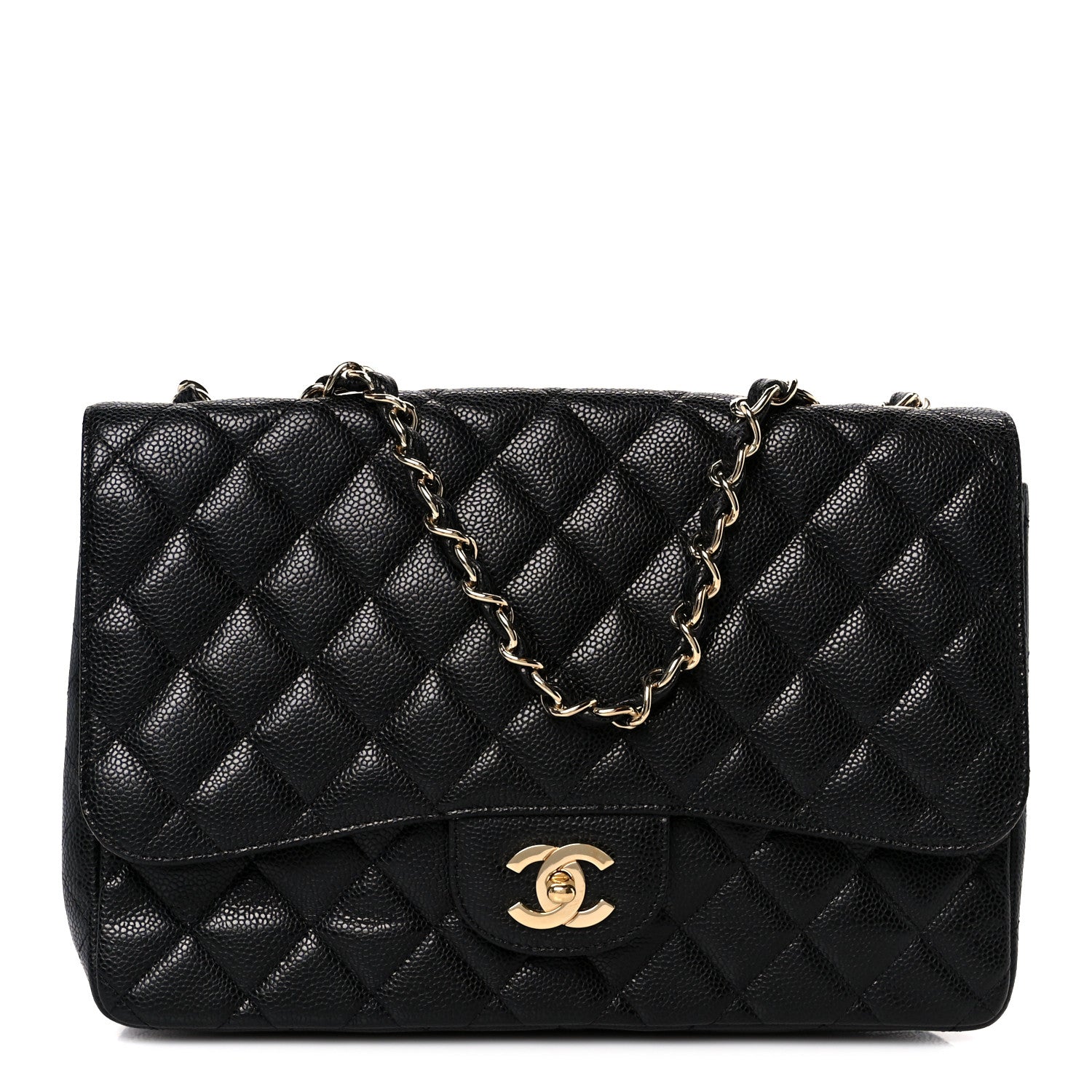 Chanel Caviar Quilted Jumbo Single Flap Black 1 of 11
