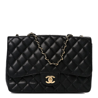 Chanel Caviar Quilted Jumbo Single Flap Black 1 of 11