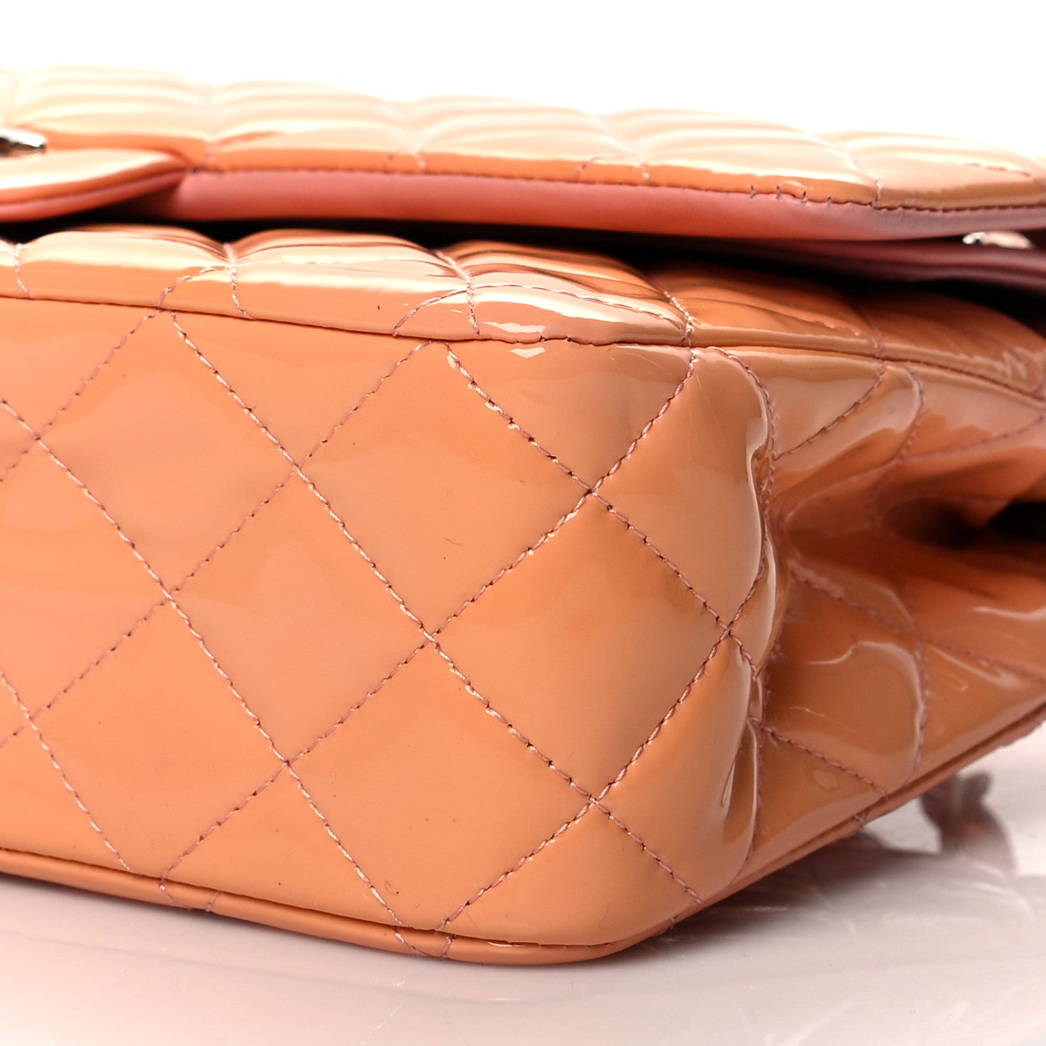 Chanel Patent Quilted Medium Double Flap Light Pink 10 of 10