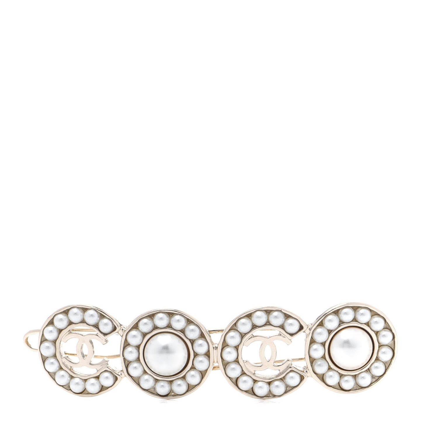 Pearl Coco Hair Clip Barrette Gold