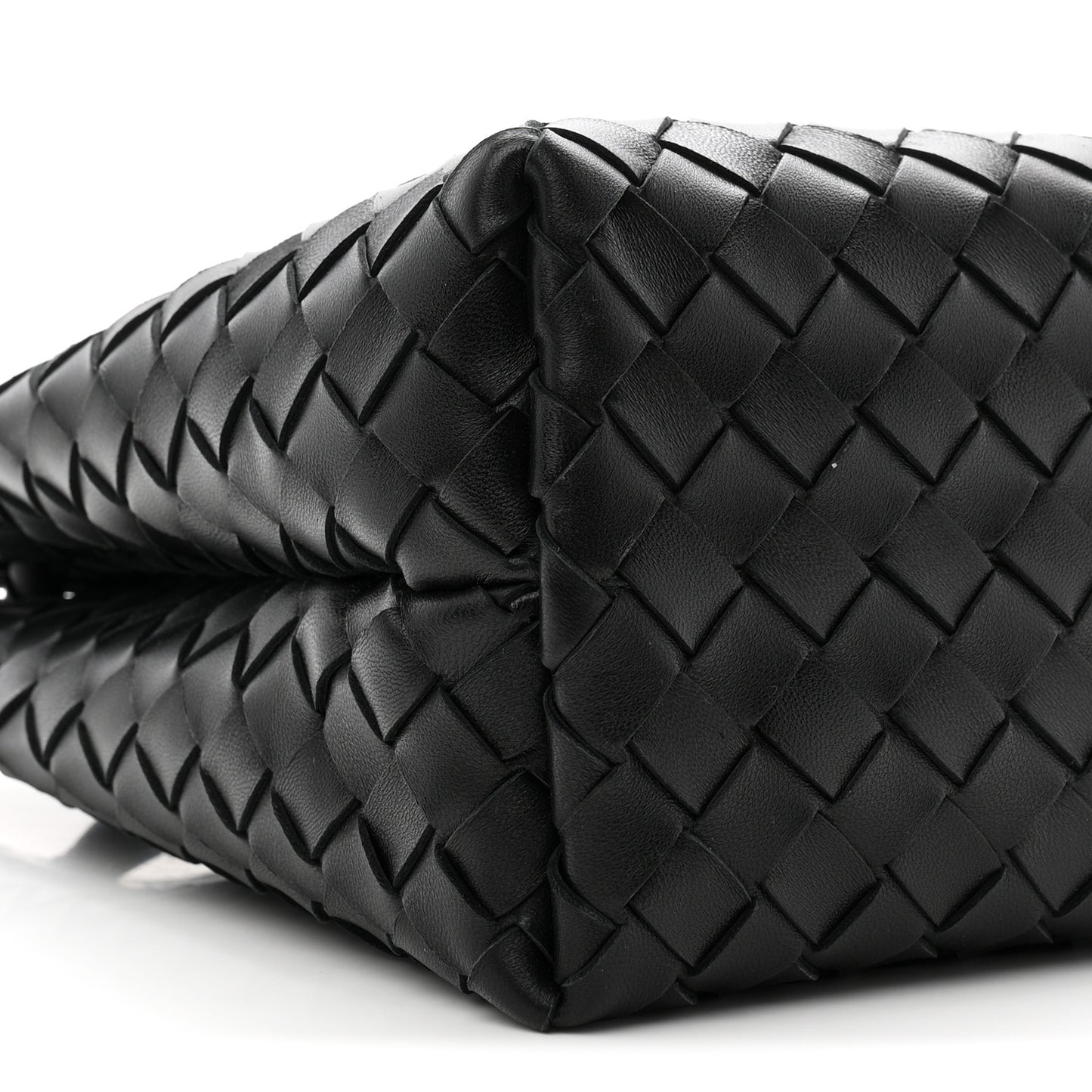 Nappa Intrecciato Medium Andiamo Shoulder Bag Black