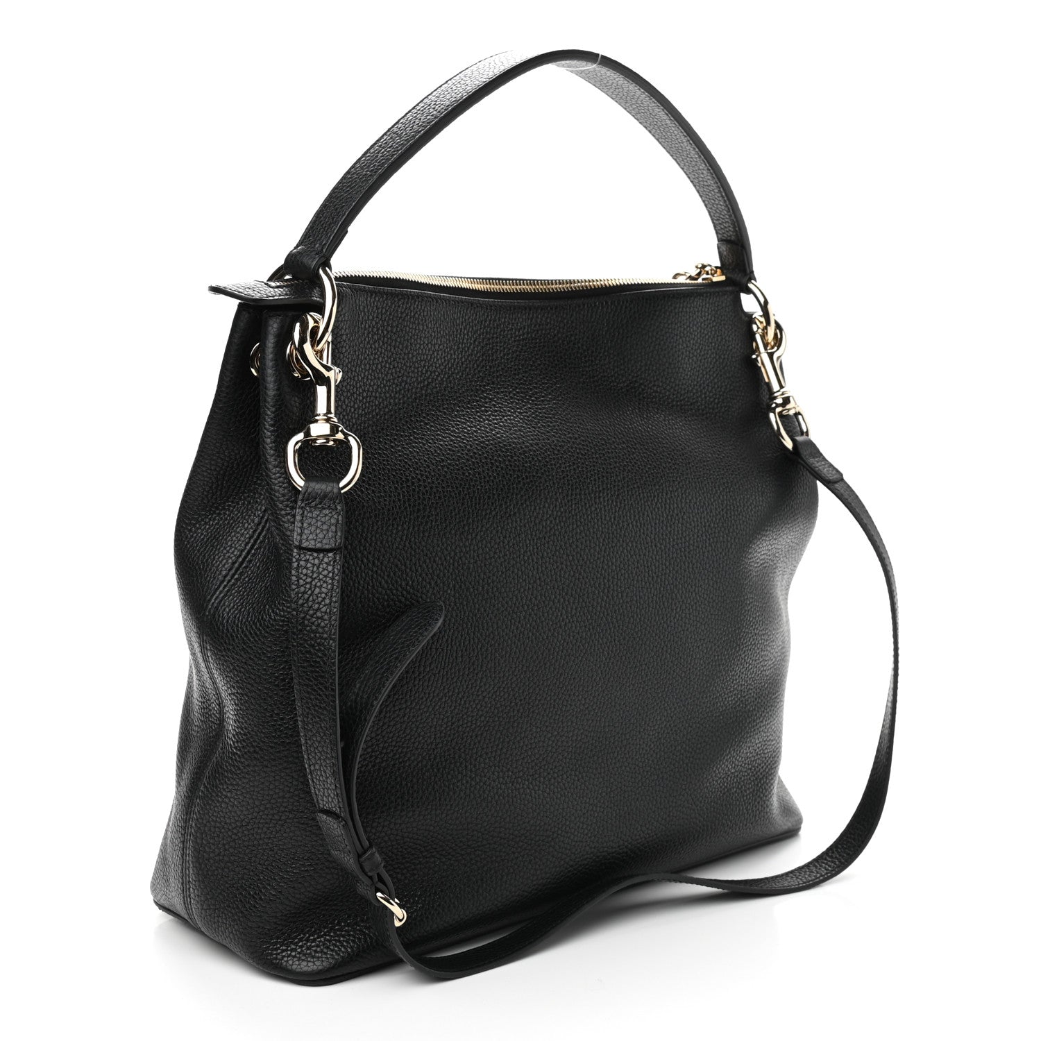 Gucci Pebbled Calfskin Large Soho Hobo Black 3 of 9