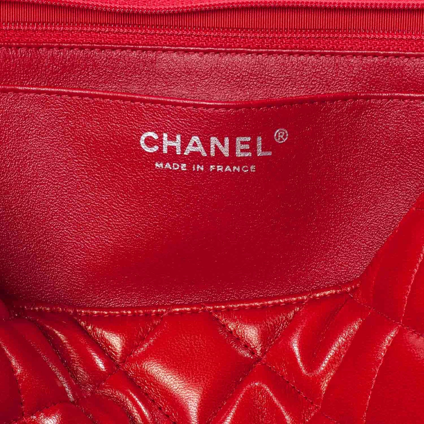 Lambskin Maxi Single Flap Red
