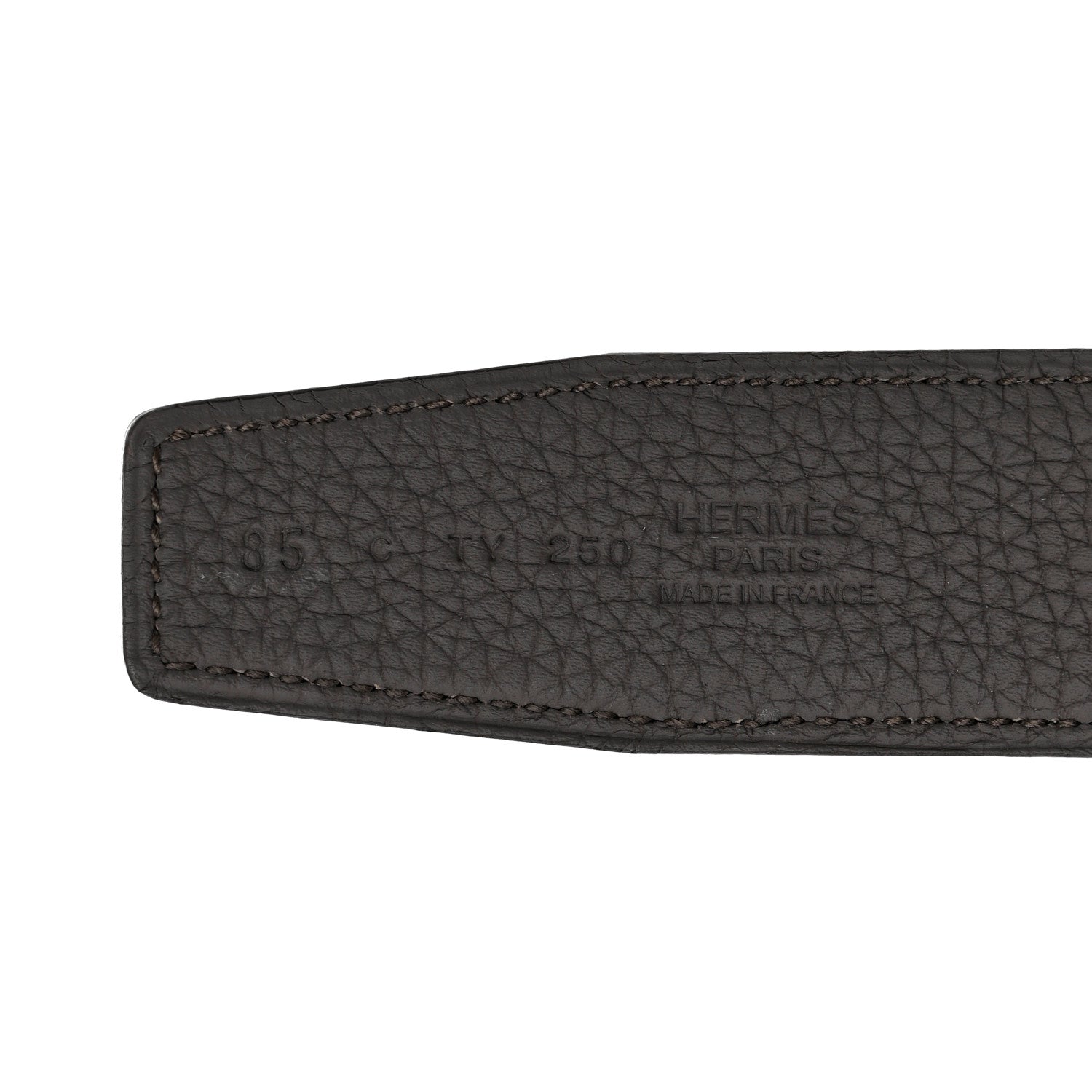 Hermes Box Togo Sterling Silver Touareg 32mm H Belt 95 Black Etain 3 of 4