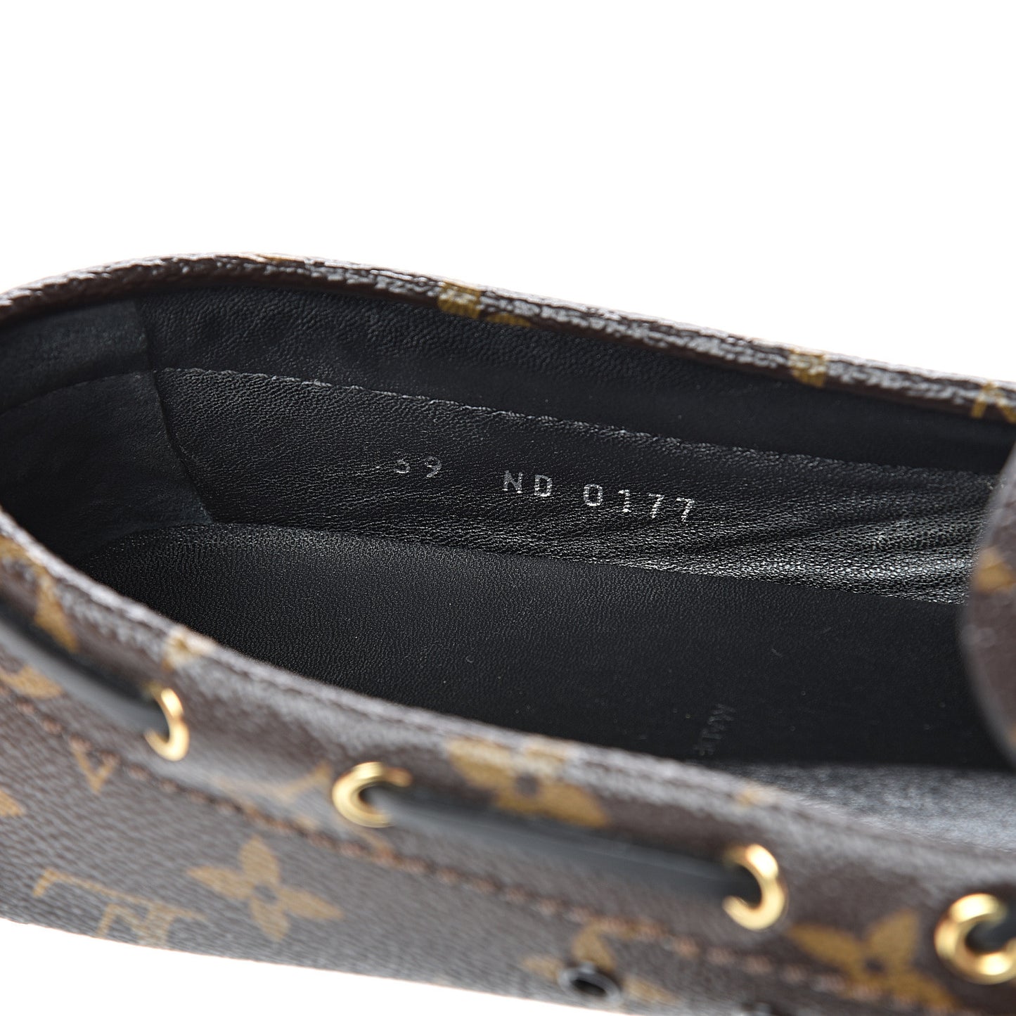Monogram Arizona Car Shoe Moccasin Loafers 39 Macassar