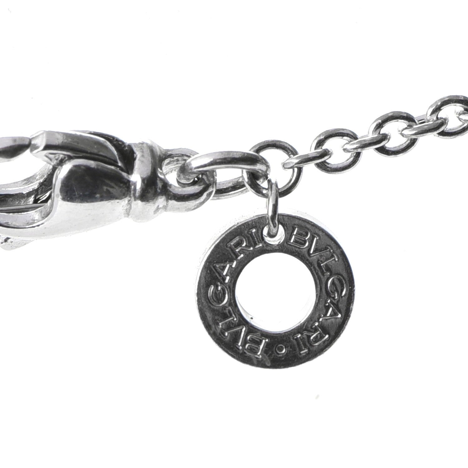 Bulgari 18K White Gold Diamond B.Zero1 Pave Pendant Necklace 5 of 7