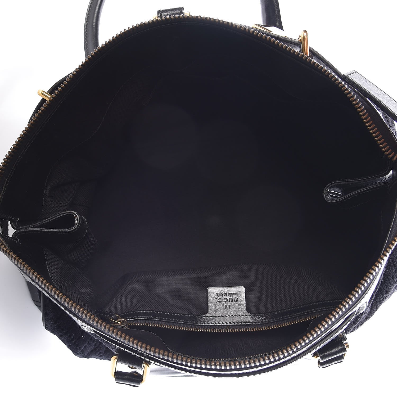 Gucci Diamante Velvet Calfskin Web Secret Top Handle Satchel Black 5 of 9