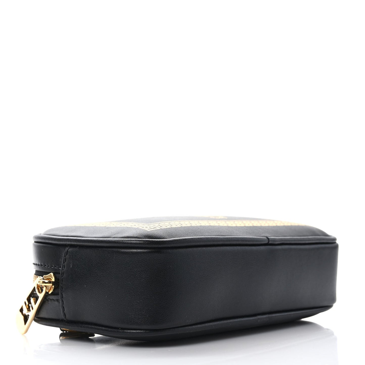 X VERSACE Vitello Cover Fendace Medusa Small Camera Case Black Gold