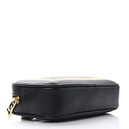 Fendi X VERSACE Vitello Cover Fendace Medusa Small Camera Case Black Gold 4 of 9