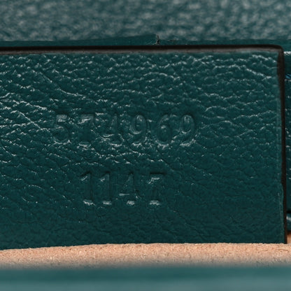 Gucci Azalea Calfskin Enamel Matelasse Diagonal Super Mini Torchon GG Marmont Shoulder Bag Imperial Blue Pavone 7 of 11