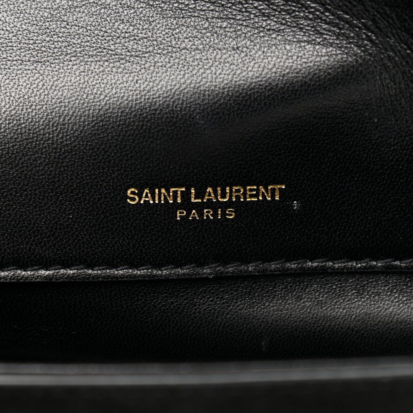Suede Small Classic Monogram Kate Chain Satchel Black