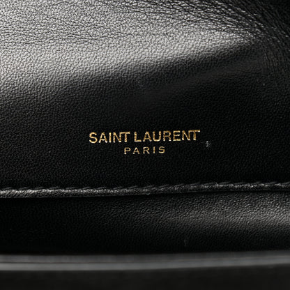 Saint Laurent Suede Small Classic Monogram Kate Chain Satchel Black 6 of 12